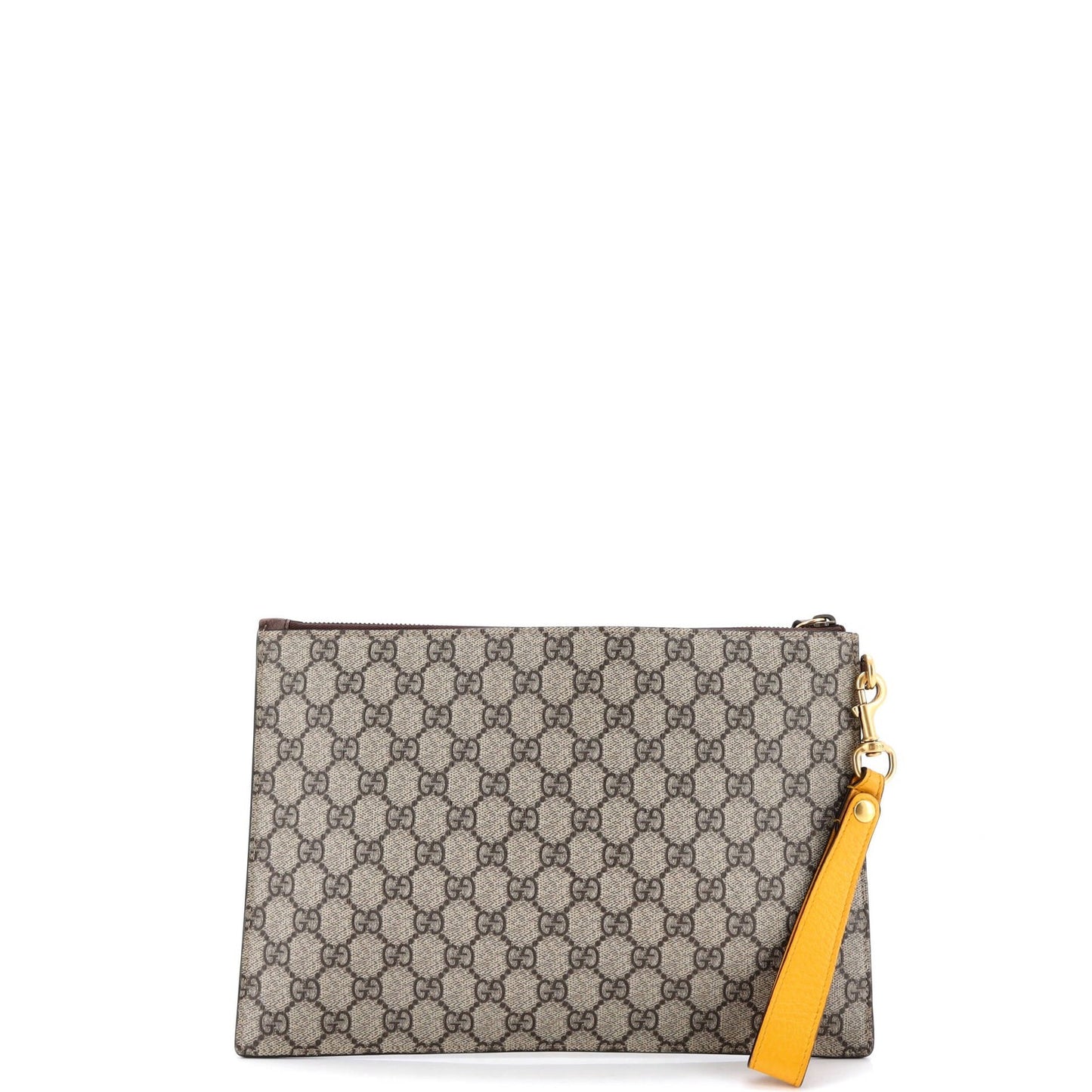 Gucci Neo Vintage Wristlet Pouch Gg Coated Canvas