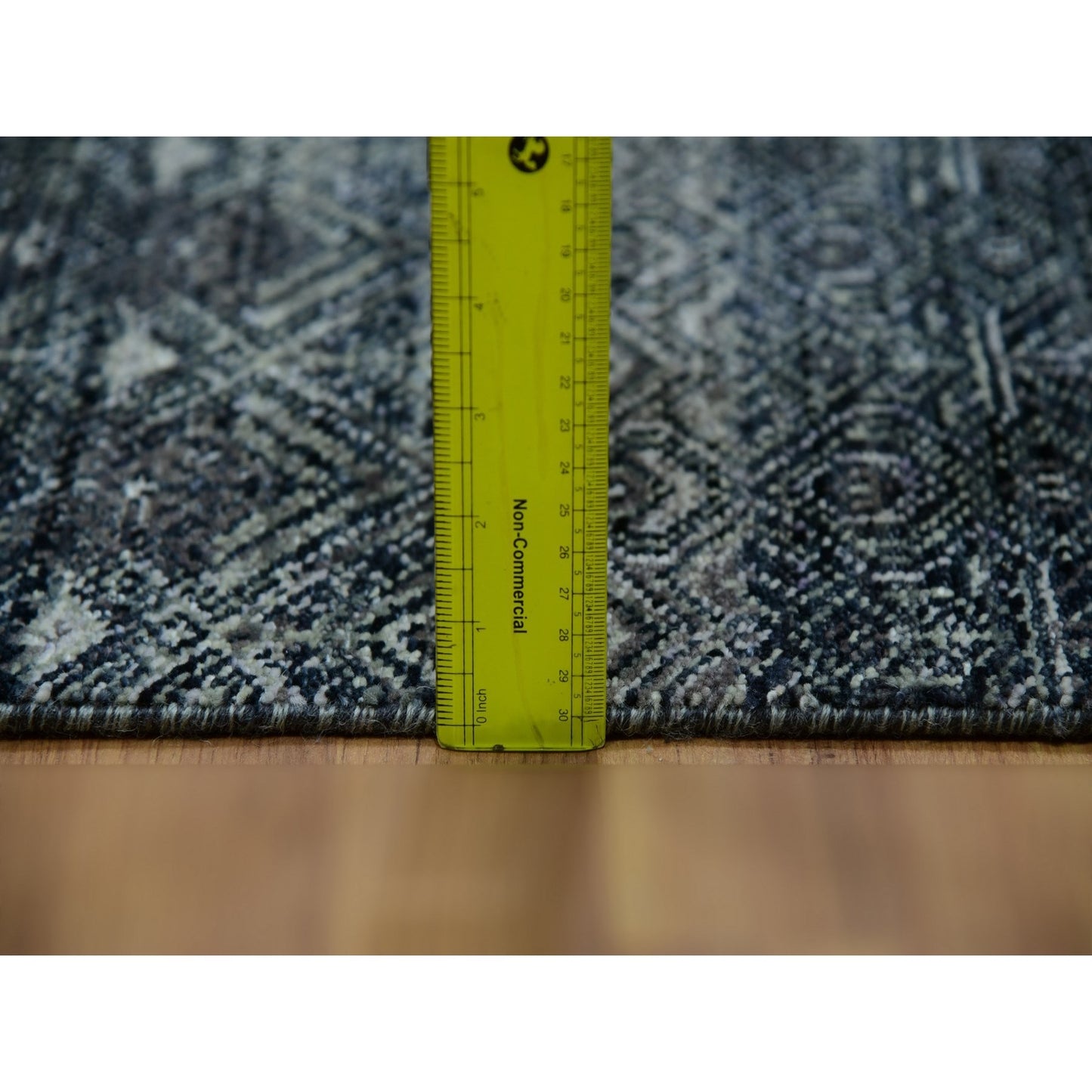 2'7"X8' Onyx Gray Hand Knotted Kohinoor Herrita Wool Runner Oriental Rug