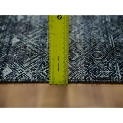 2'7"X8' Onyx Gray Hand Knotted Kohinoor Herrita Wool Runner Oriental Rug