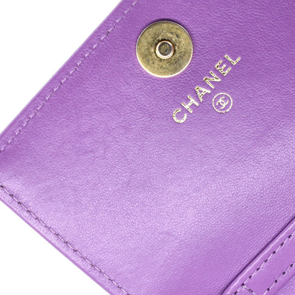 Chanel Pending Cc Card Holder On Chain Quilted Lambskin