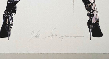 Hajime Sorayama Erotic Nude Lithograph Signed & Numbered Fetish Art Boots Japan