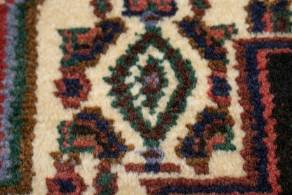 Vintage Handmade Oriental Area Rug Geometric