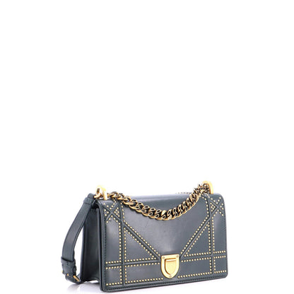 Christian Dior Diorama Flap Bag Studded Leather Small