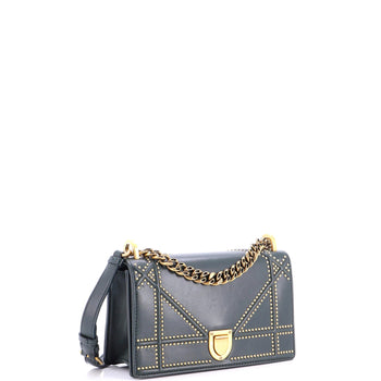 Christian Dior Diorama Flap Bag Studded Leather Small