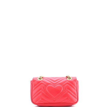 Gucci Gg Marmont Flap Bag Matelasse Leather Mini