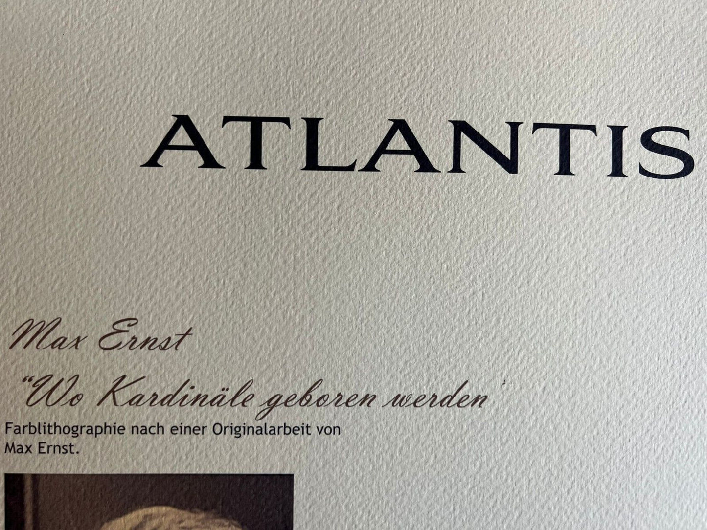 Max Ernst Lithograph Coa Signed Op Numbered By Hand (Dal)
