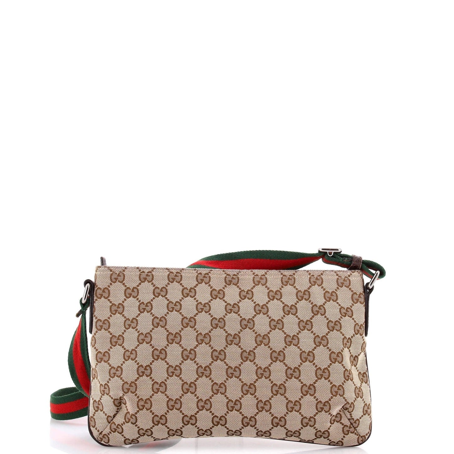Gucci Web Strap Messenger Bag Gg Canvas Small