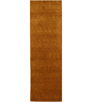 Orange Solid Design Hand-Loomed 3X8 Gabbeh Wool