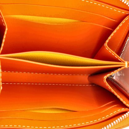 Goyard Matignon Zip Wallet Coated Canvas With Leather Pm