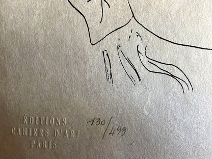 Henri Matisse Lithograph 1960 Coa Contract Signed