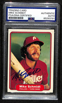 Mike Schmidt Hof Signed/Autographed 1982 Fleer
