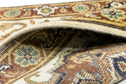 Heriz Serapi Oriental Runner Rug Geometric Design