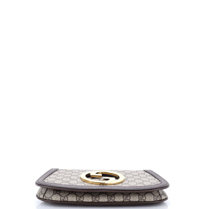 Gucci Blondie Nm Chain Flap Bag Gg Coated Canvas Small