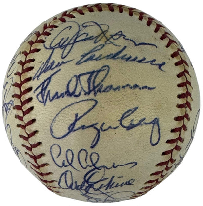 Old Timers Autographed Official National League Baseball
