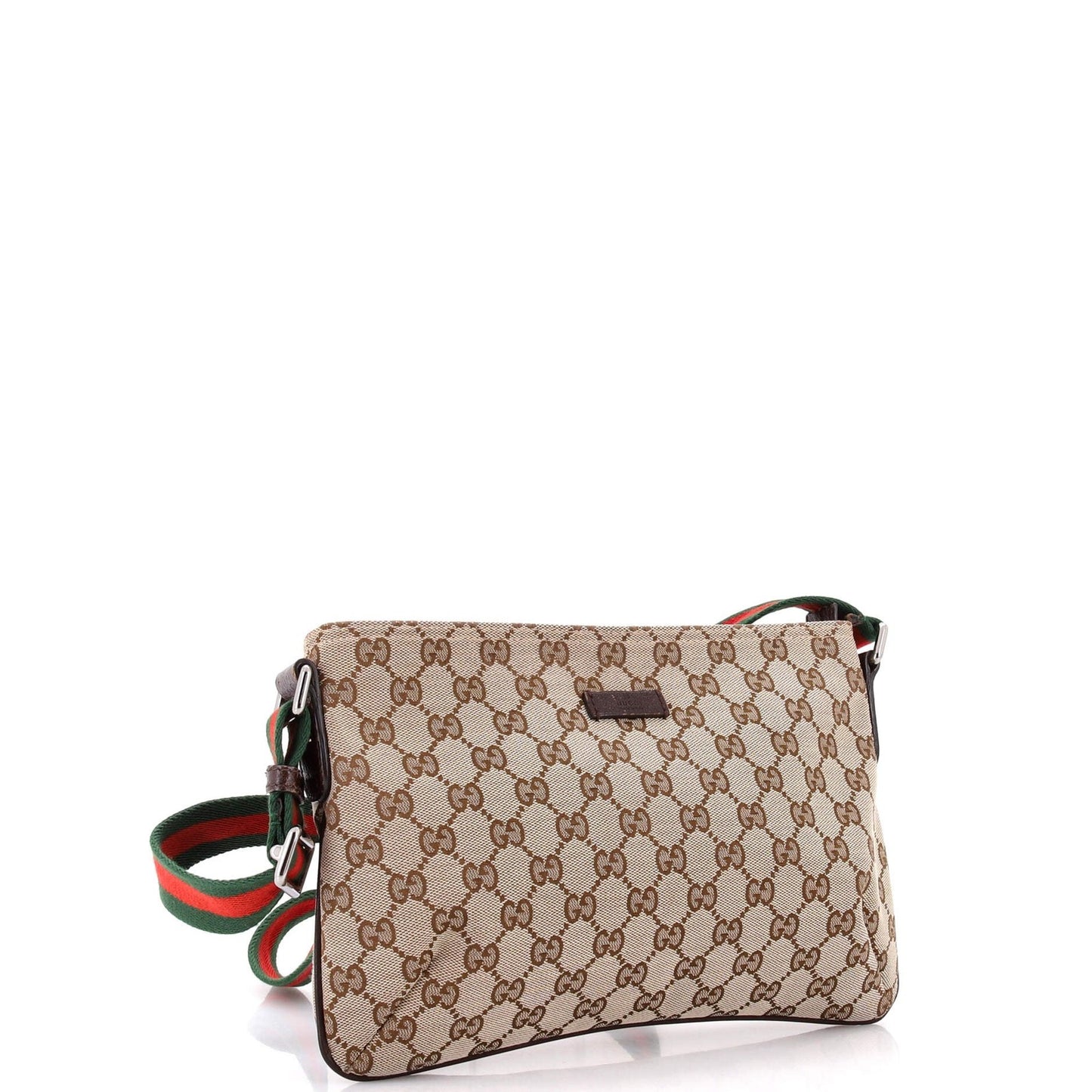 Gucci Web Strap Messenger Bag Gg Canvas Small