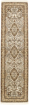 Handmade Kirman Oriental Runner Rug Plush Floral