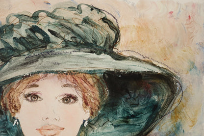 Bernard Charoy Original Oil On Arches Paper "Diana" Hand Signed, 47X37Cm, Framed