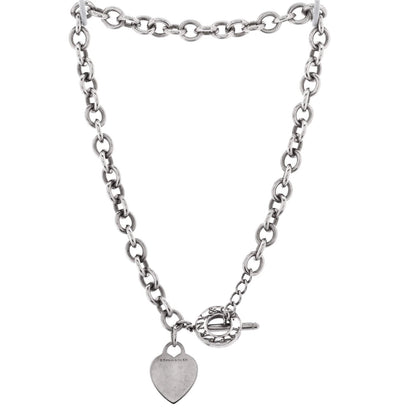 Tiffany & Co. Heart Tag Toggle Chain Necklace Sterling Silver