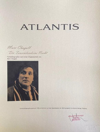 Marc,Chagall Lithograph Coa Original Signed Numbered Collection Stamp