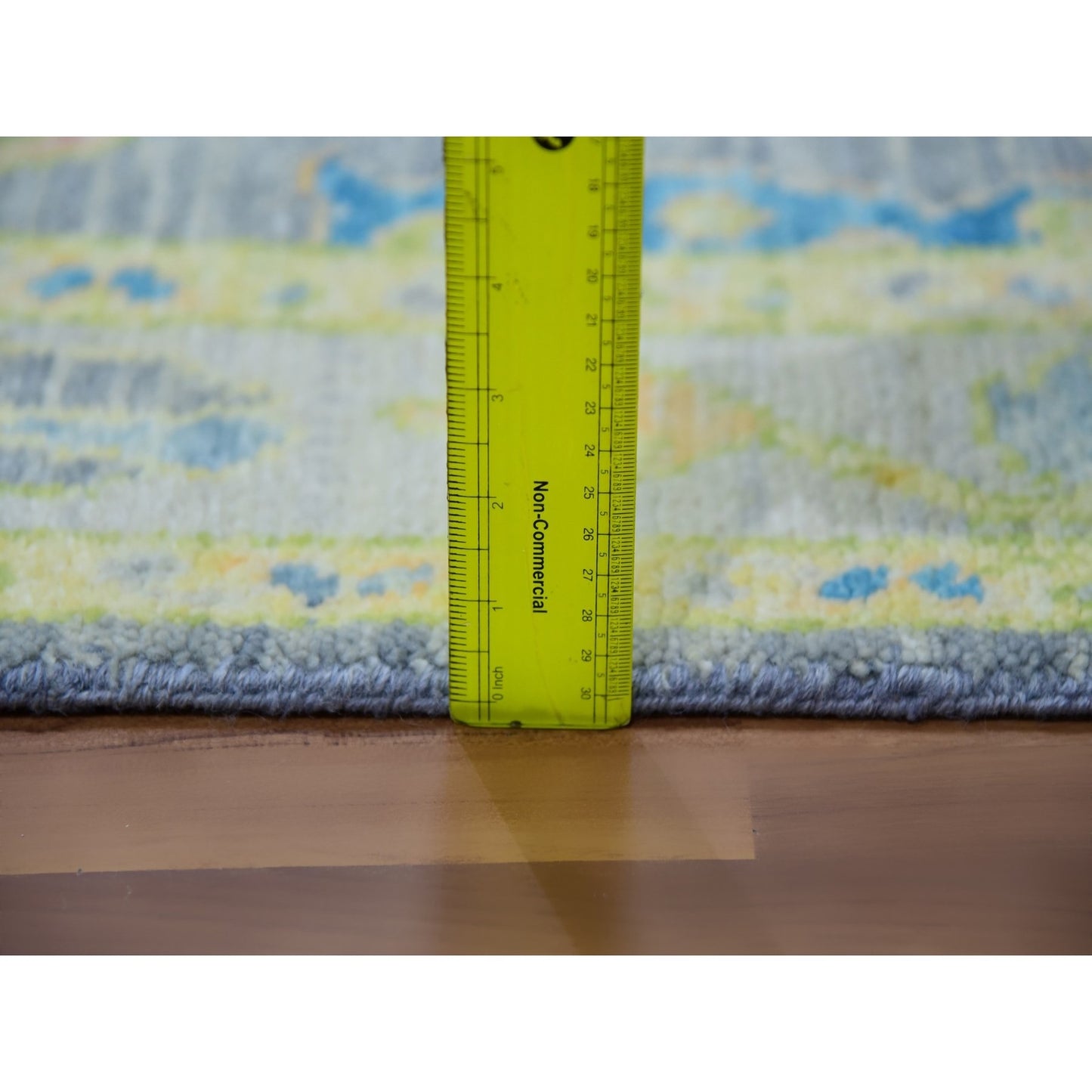 2'10"X15'7" Gray Oushak Weave And Design Hand Knotted Wool Xl Runner Rug