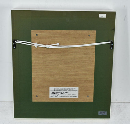 Mimi Yokoo Original Mixed Media Canvas Painting Skating Prune et Pomme