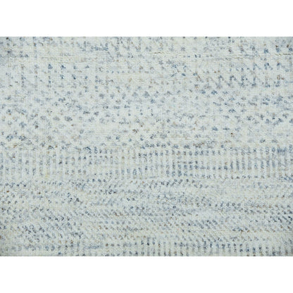 10'1"X14' Nimbus Gray Hand Knotted Grass Design Shabby Chick Oriental Rug