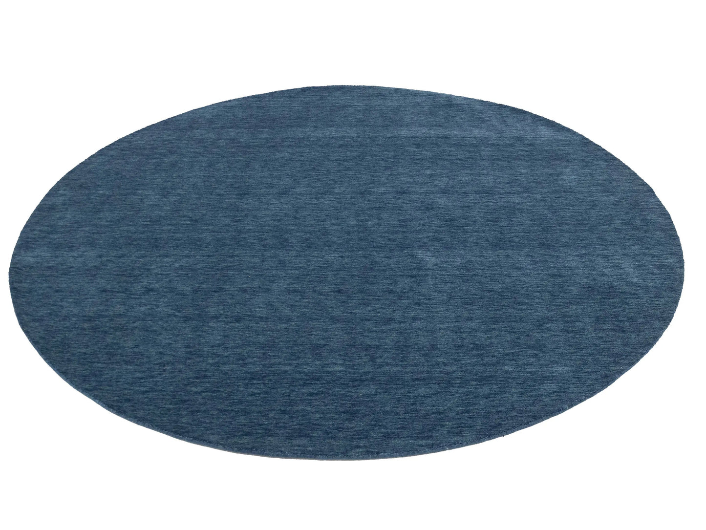 Steel Blue Solid Design Hand-Loomed 8X8 Gabbeh
