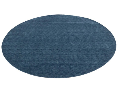 Steel Blue Solid Design Hand-Loomed 8X8 Gabbeh