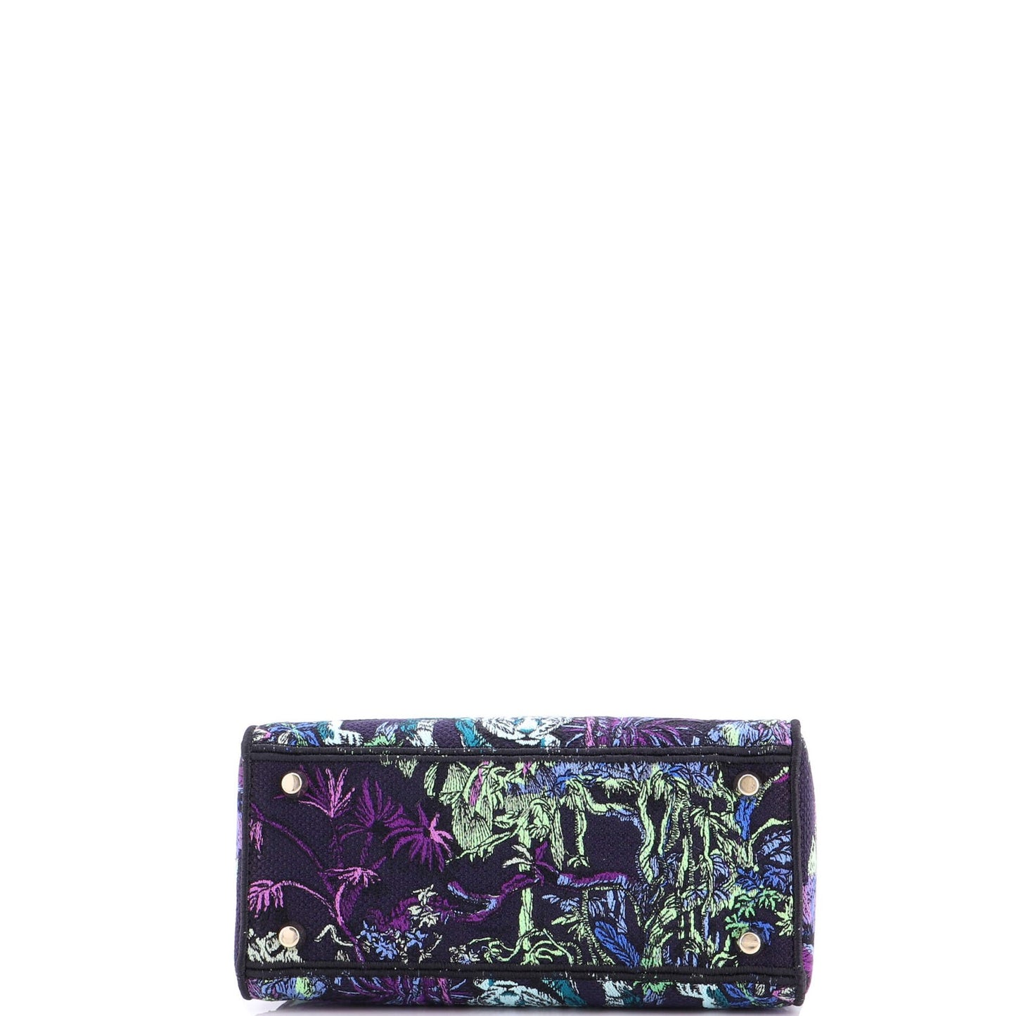 Christian Dior Lady D-Lite Bag Embroidered Canvas Medium