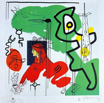 Keith Haring Lithograph Coa Signed Numbered Op Certified