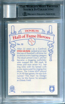 Stan Musial Autographed 1983 Donruss Hof Heroes Card #32 (Beckett)