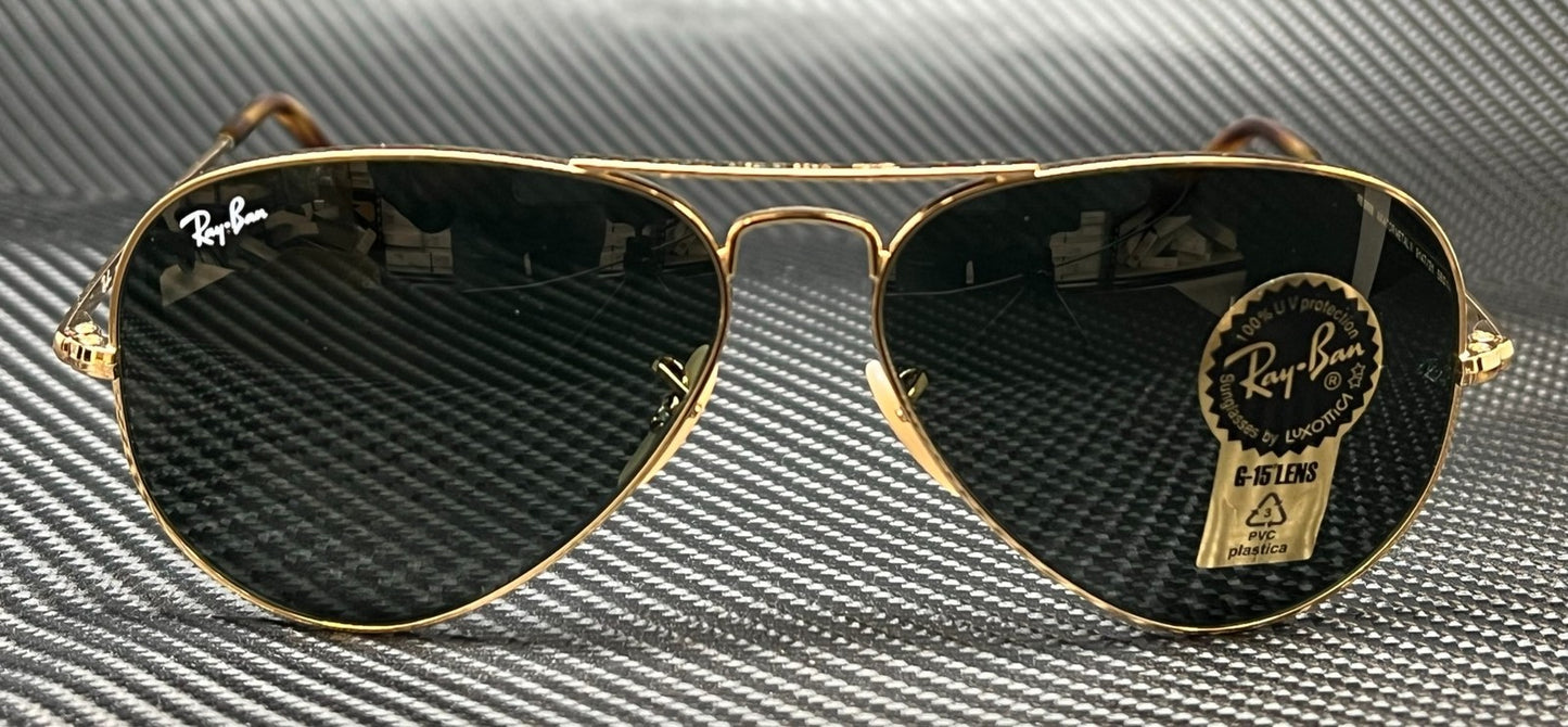 RAY BAN RB3689 914731 Gold Aviator 58 mm Unisex Sunglasses