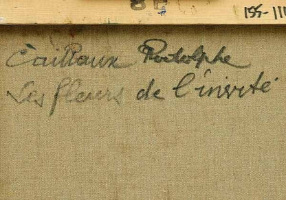 Rodolphe Caillaux (France) Original Painting Oil On Canvas Signed Framed Flower