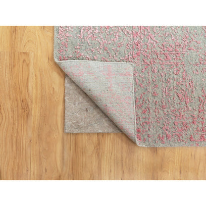 10'X14'1" Wool And Art Silk Transitional Design Hand Loomed Jacquard Rug