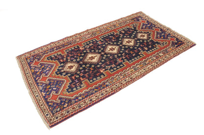 Vintage Geometric Design Oriental Rug Farmho