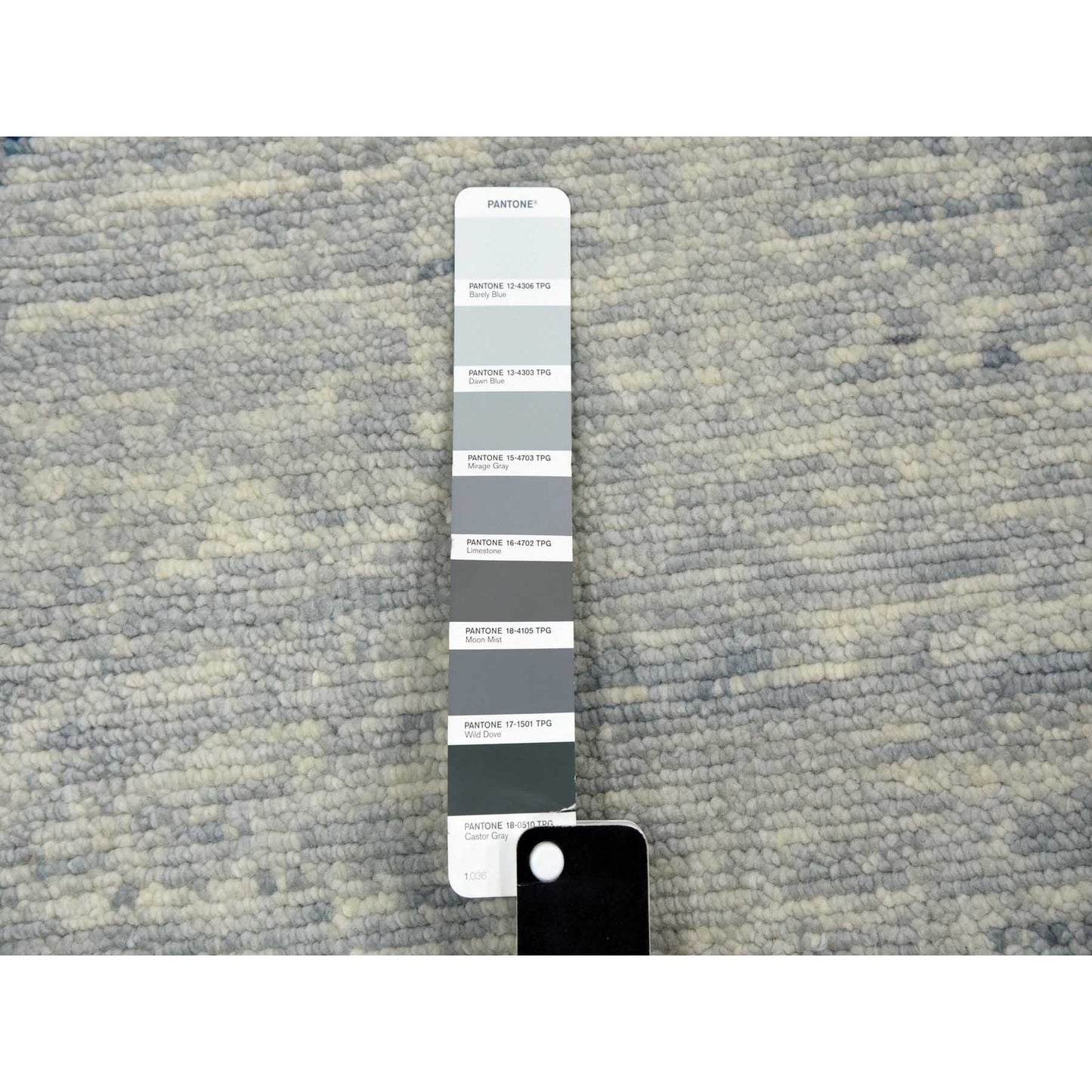 9'2"X12'3" Blue Wool Hand Knotted Geometric Art Deco Collection Rug