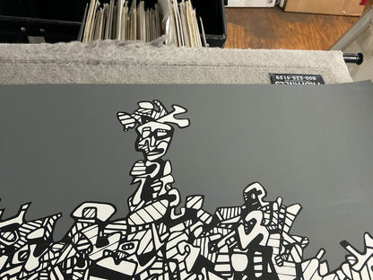 Jean Dubuffet Le Libre Echange " Serigraph Modernism Gray, Bla