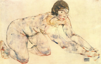 Egon Schiele Kneeling Nude 