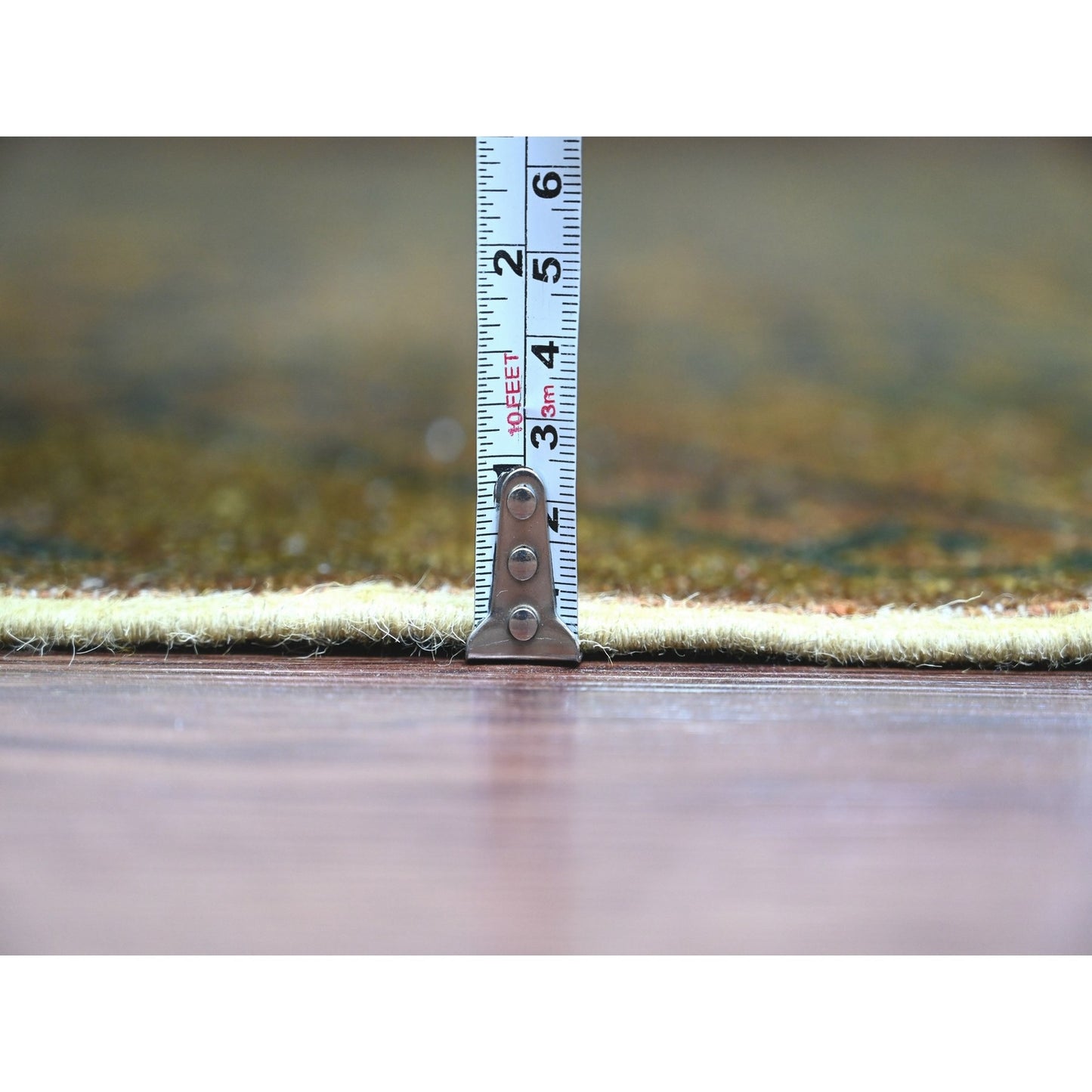 8'10"X12'2" Brown Overdyed Afghan Block Design Hand Knotted Pure Wool Rug