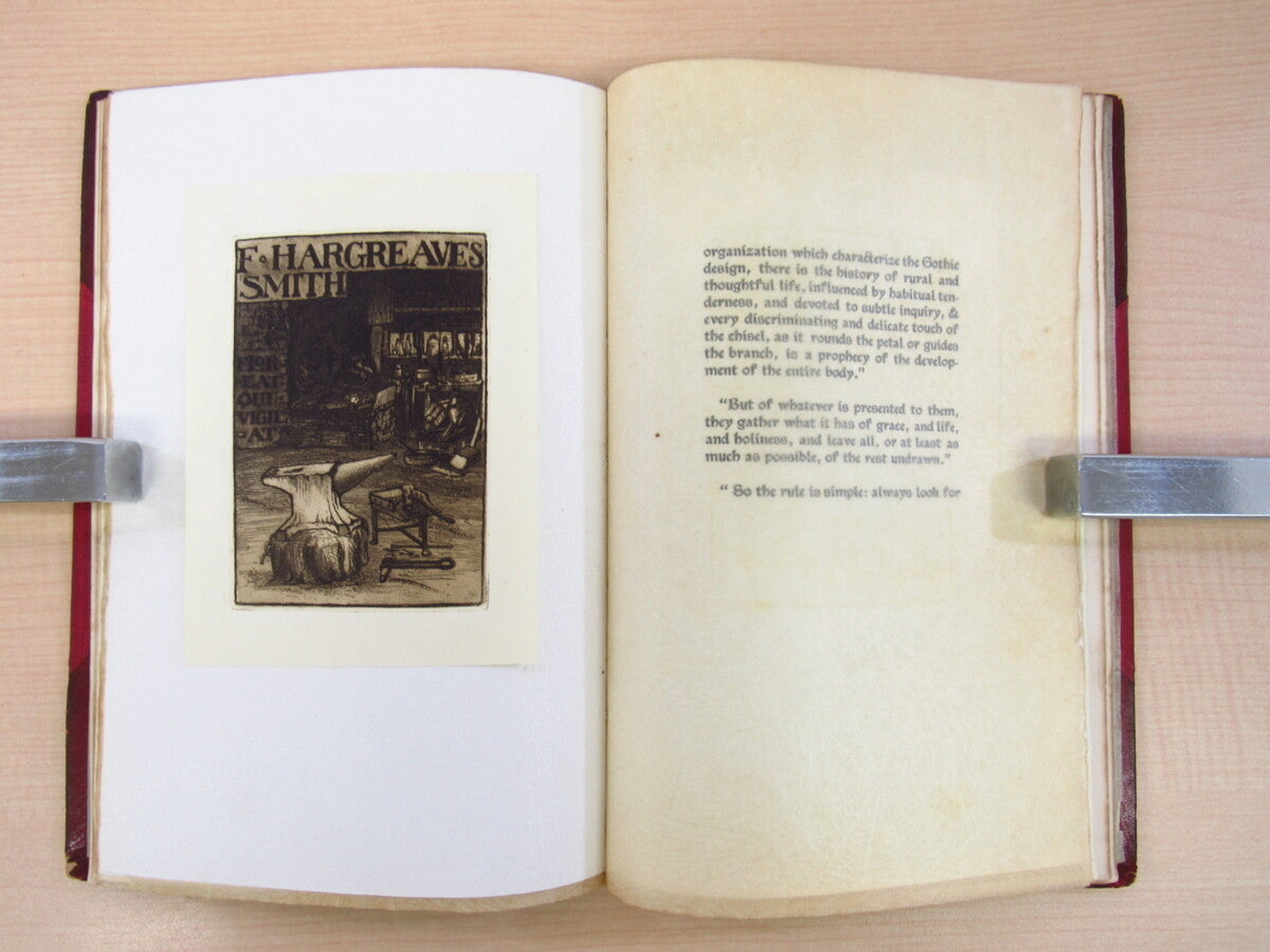 John Ruskin Bertha Gorst Aikin  -Gothic Book-Plates- Limited 3 Rare Book 1912
