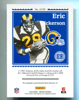 Eric Dickerson 2020 Panini Encased Legendary Signatures #Ls-Ed Card (24/25)