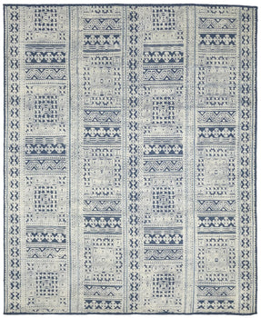 Large Modern Geometric Oriental Rug Cream
