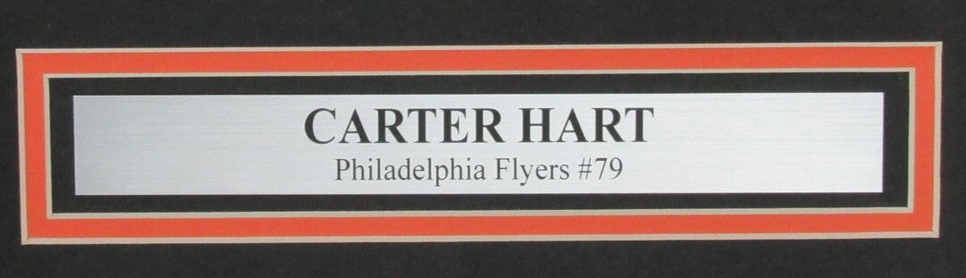 Carter Hart Autographed 16X20 Photo Philadelphia Flyers Framed Fanatics