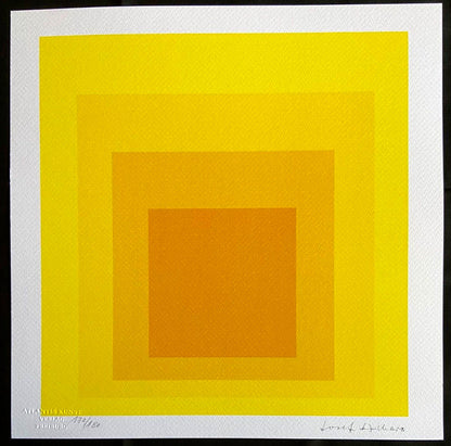 Josef Albers Lithograph Coa Signed Op Numbered