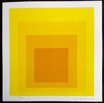Josef Albers Lithograph Coa Signed Op Numbered