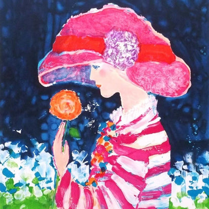 Willing Epko Lithograph "Girl With Capeline Hat" Signed Limited Edition Framed