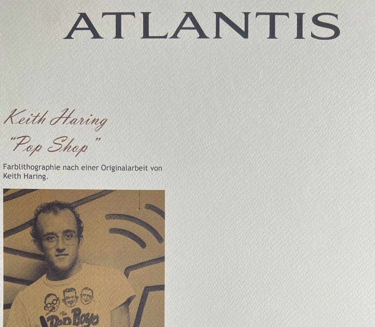 Keith Haring Lithograph From A Painting Coa Signed In Pen Numbered In Pencil!