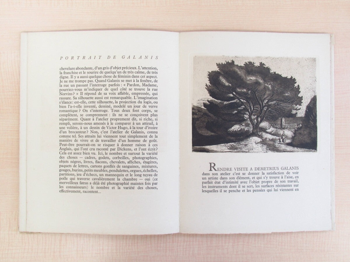 Andre Beucler "Portrait De D. Galanis" 1954 Limited Edition With Original Print