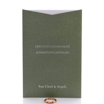 Van Cleef & Arpels Tendrement Signature Wedding Band Ring 18K Rose Gold