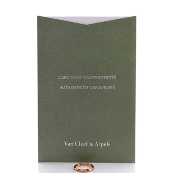 Van Cleef & Arpels Tendrement Signature Wedding Band Ring 18K Rose Gold